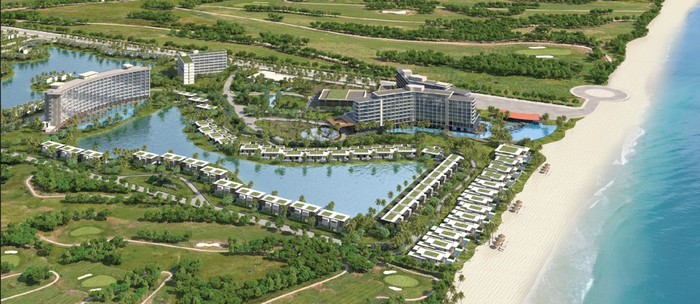 Mövenpick Resort Waverly Phú Quốc với diện tích mặt hồ trải khắp dự án