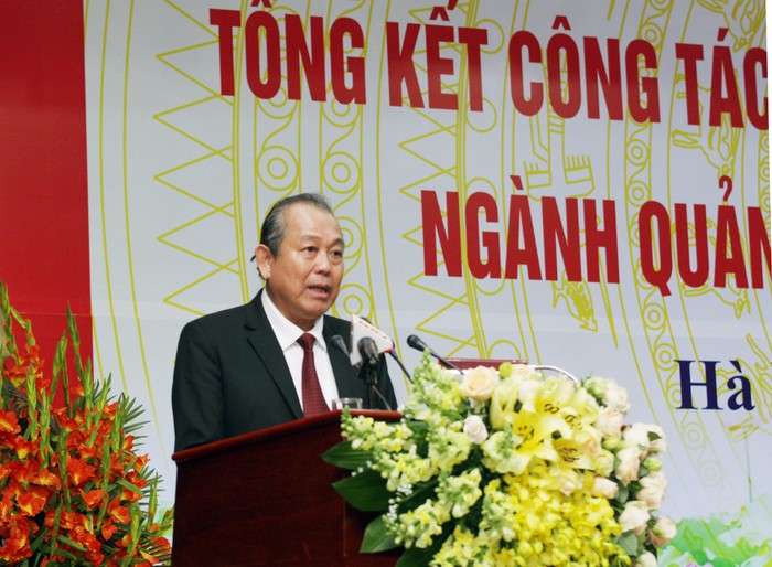 Phó Thủ tướng Thường trực Chính phủ Trương Hòa Bình phát biểu chỉ đạo tại Hội nghị. Ảnh: VGP