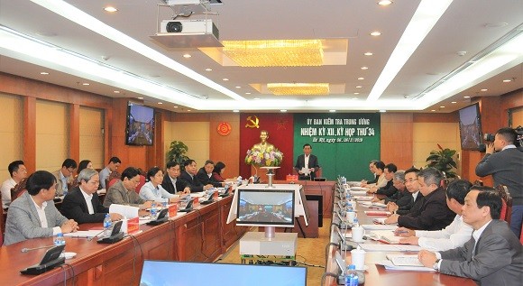 Trong hai ngày 06 và 07/3/2019, tại Hà Nội, Ủy ban Kiểm tra Trung ương đã họp kỳ 34. Ảnh: Ubkttw.vn