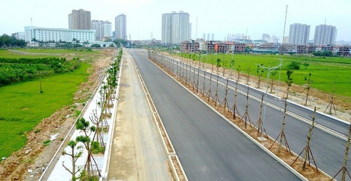 Ảnh thực tế tuyến đường Xa La Nguyễn Xiển chụp ngày 10/04/2019