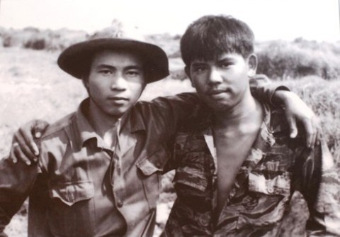 Bức ảnh &quot;Hai người lính&quot; của ông Chu Chí Thành đăng trên VOV.