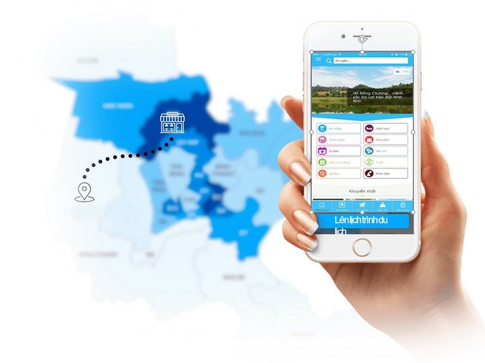 Ứng dụng VNPT Smart Tourism trên smartphone
