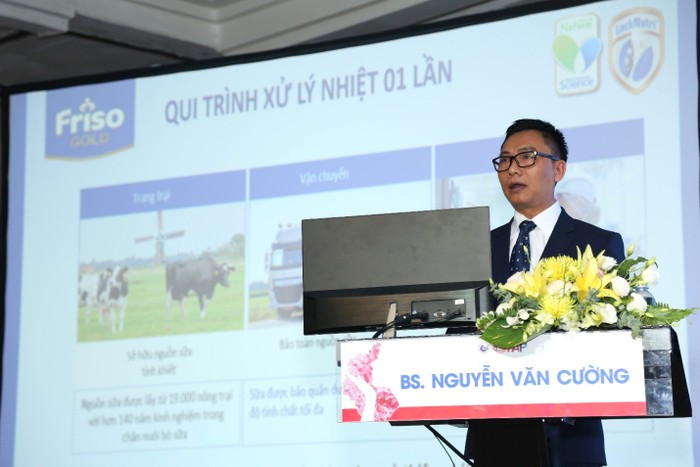 Bác sĩ Nguyễn Văn Cường, đại diện nhãn hàng Friso chia sẻ về chế độ dinh dưỡng chuyên biệt dành cho trẻ sinh non