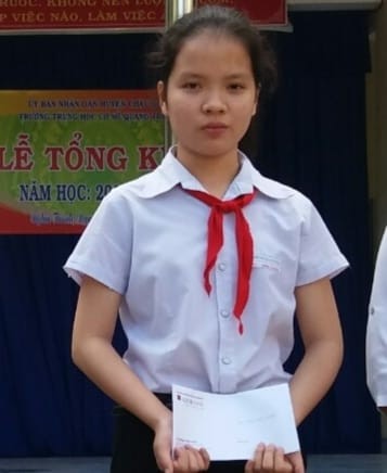 Em Nguyễn Thị Song Thương – Thủ khoa kì thi tuyển sinh lớp 10, tỉnh Bà Rịa-Vũng Tàu (Ảnh CTVCC)