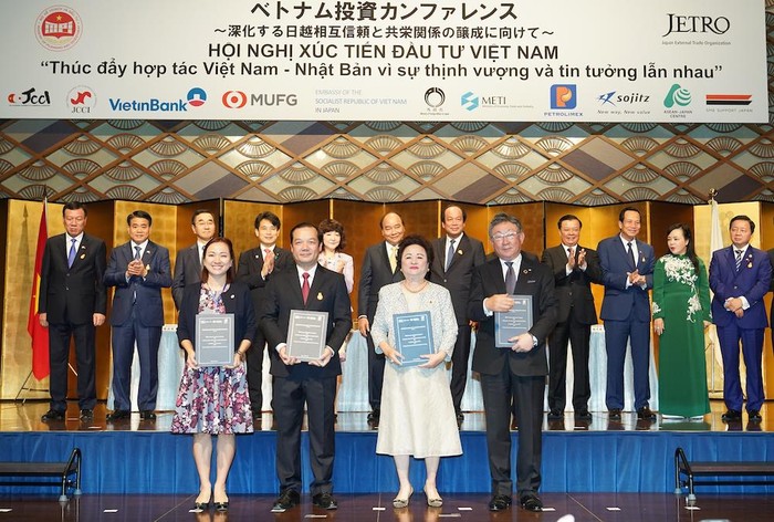 Lễ trao hợp tác BRG - VNPT - Sumitomo - SeABank. Nguồn ảnh:TTXVN