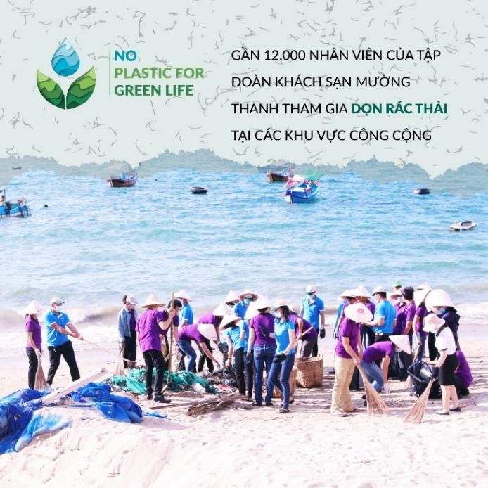 Gần 12.000 nhân viên tại chuỗi khách sạn Mường Thanh tham gia dọn rác thải – bảo vệ môi trường.