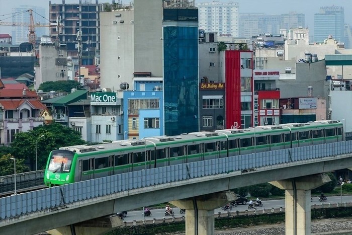 Tuyến đường sắt đô thị Cát Linh - Hà Đông. (Ảnh: Laodong.vn)