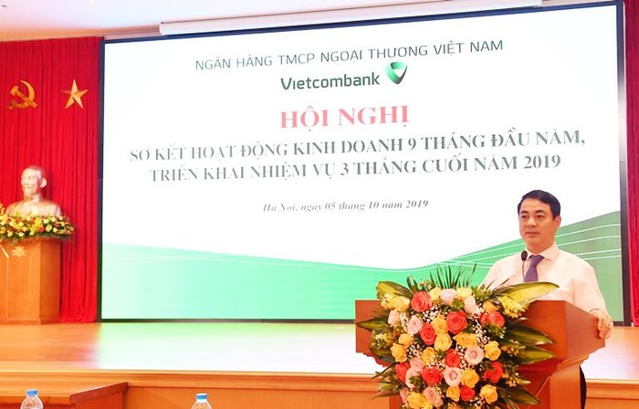 Chủ tịch Hội đồng quản trị Vietcombank Nghiêm Xuân Thành phát biểu chỉ đạo Hội nghị