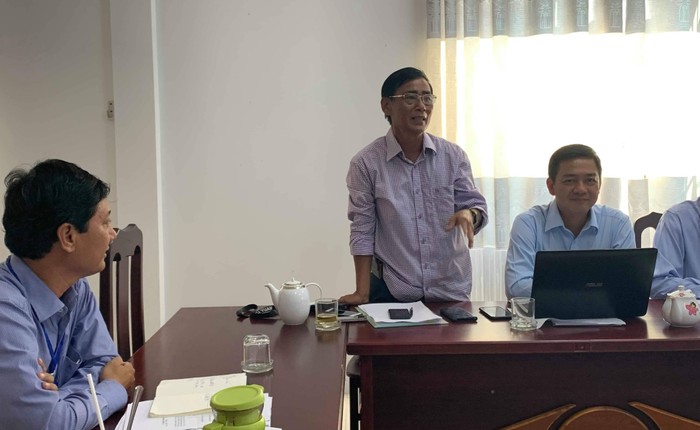Ông Ninh Thành Viên - Phó Giám đốc Sở Giáo dục và Đào tạo Kiên Giang trong buổi giao ban báo chí sáng 30/10/2019. (Ảnh do tác giả cung cấp)