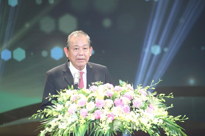 Phó Thủ tướng Trương Hòa Bình phát biểu tại buổi lễ (Ảnh: Lê Huy)