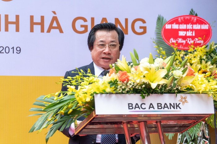 Ông Nguyễn Xuân Thịnh, Giám đốc Ngân hàng Nhà nước Chi nhánh tỉnh Hà Giang phát biểu chỉ đạo
