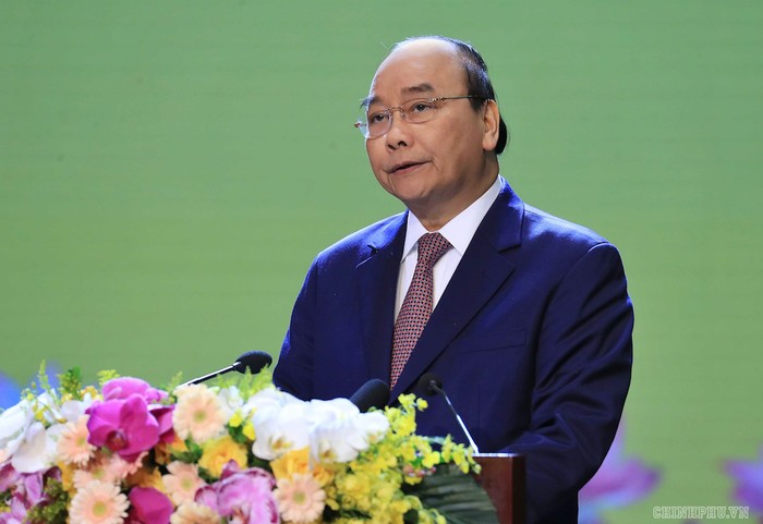 Thủ tướng Nguyễn Xuân Phúc phát biểu tại buổi lễ. (Ảnh: Chinhphu.vn)