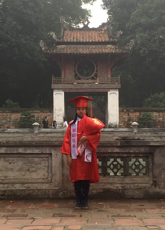 Học sinh Vũ Ngọc Minh Trang, lớp 4C1 trở thành Trạng Nguyên khối 4 của cuộc thi.