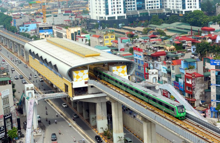 Tuyến đường sắt đô thị tuyến Cát Linh - Hà Đông vẫn chưa đi vào hoạt động. (Ảnh: Vietnamfinance.vn)