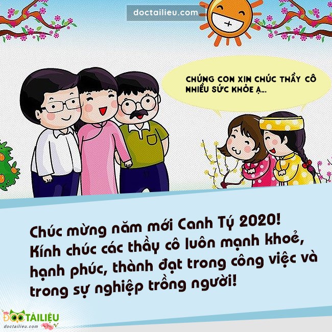 Học sinh đến chúc Tết thầy cô giáo đã trở thành nét đẹp trong văn hóa ngày Tết cổ truyền của người Việt. (Ảnh minh hoạ: Doctailieu.com)