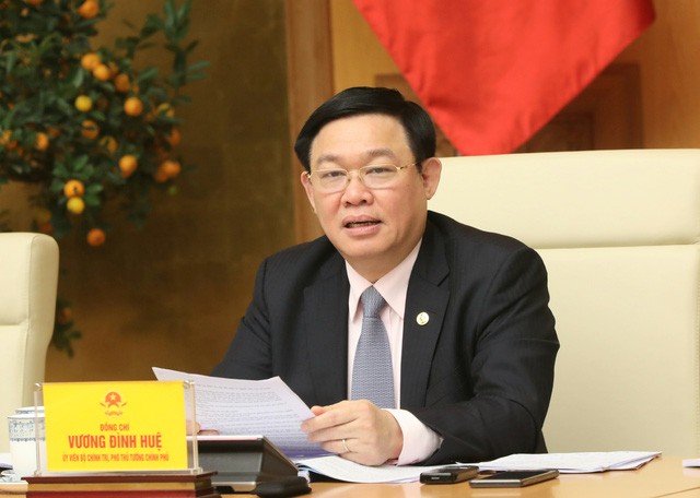 Phó Thủ tướng Vương Đình Huệ cho rằng cần phân tích, đánh giá thực trạng ảnh hưởng của dịch bệnh tới việc bao tiêu hàng hoá - Ảnh: Thành Chung