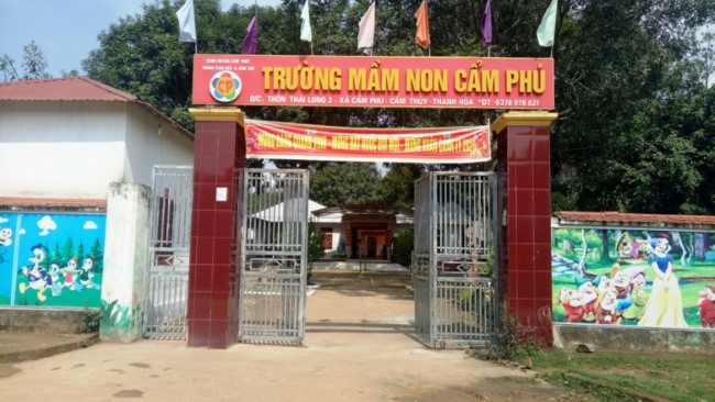 Trường Mầm non Cẩm Phú, huyện Cẩm Thủy, tỉnh Thanh Hóa. (Ảnh: Giaoducthoidai.vn)