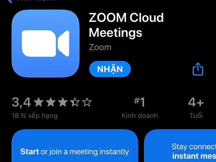 Ứng dụng Zoom Cloud Meetings được nhiều giáo viên sử dụng để dạy trực tuyến. (Ảnh: Vietnamnet.vn)