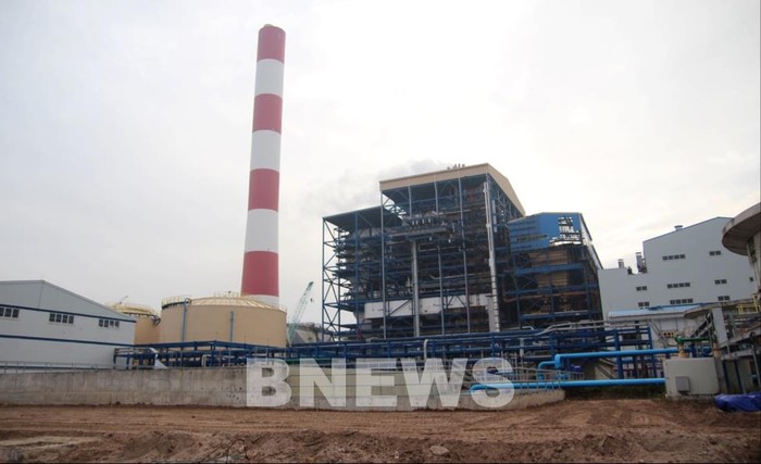 Toàn cảnh công trường Nhà máy Nhiệt điện Thái Bình 2 với tiến độ tổng thể đạt hơn 85%. Ảnh: Anh Nguyễn/BNEWS/TTXVN