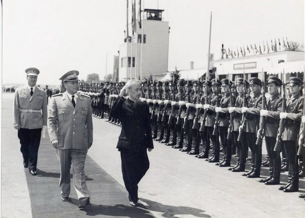 Chủ tịch Hồ Chí Minh đến thăm Cộng hòa Liên bang Xã hội chủ nghĩa Nam Tư, tháng 7/1957. (Ảnh: TTXVN)