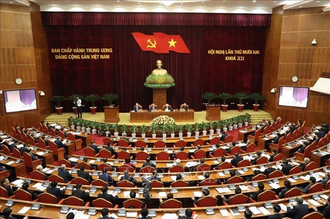 Toàn cảnh khai mạc Hội nghị lần thứ mười hai Ban Chấp hành Trung ương Đảng Cộng sản Việt Nam khóa XII. Ảnh: Trí Dũng/TTXVN
