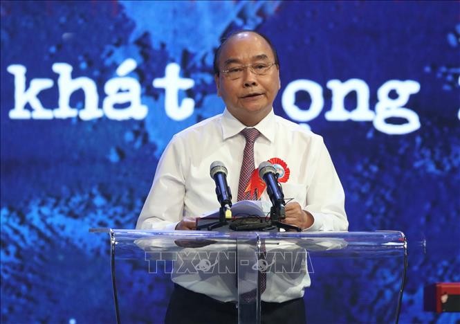 Thủ tướng Nguyễn Xuân Phúc phát biểu tại Chương trình. Ảnh: Thống Nhất/TTXVN