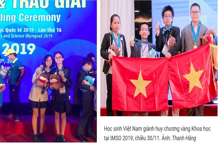 Học sinh Xuân Khôi, An Phương, Khánh Hân (7G1) đạt giải cao tại kỳ thi IMSO 2019