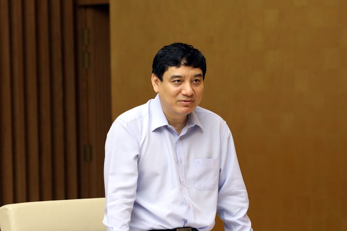 Phó Chánh Văn phòng Trung ương Đảng Nguyễn Đắc Vinh phát biểu tại cuộc họp. (Ảnh: VGP)