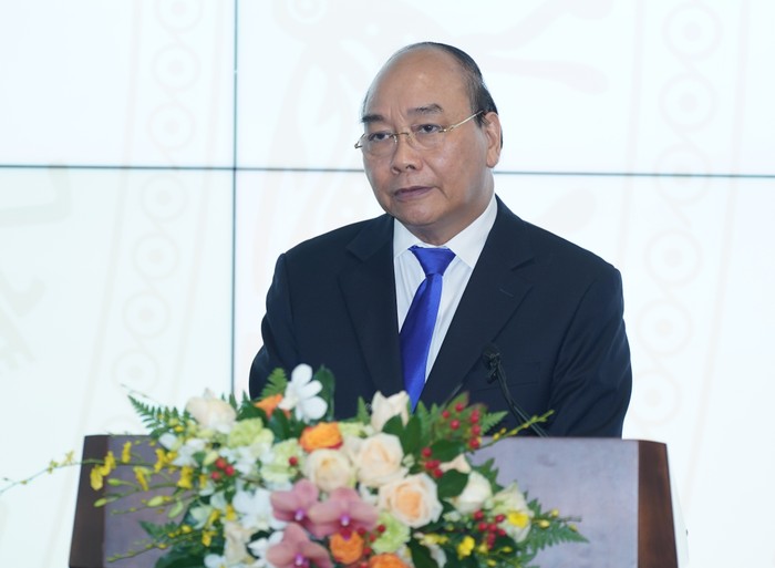 Thủ tướng Nguyễn Xuân Phúc phát biểu tại lễ khai trương. (Ảnh: VGP/Quang Hiếu)