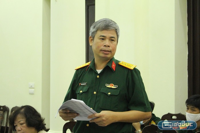 Phó giáo sư, Tiến sĩ Dương Quang Hiển, Viện Khoa học Xã hội nhân văn quân sự. (Ảnh: Kim Anh)