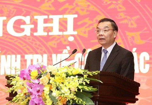 Phó Bí thư Thành ủy Hà Nội Chu Ngọc Anh phát biểu nhận nhiệm vụ. (Ảnh: VGP/Đoàn Bắc)