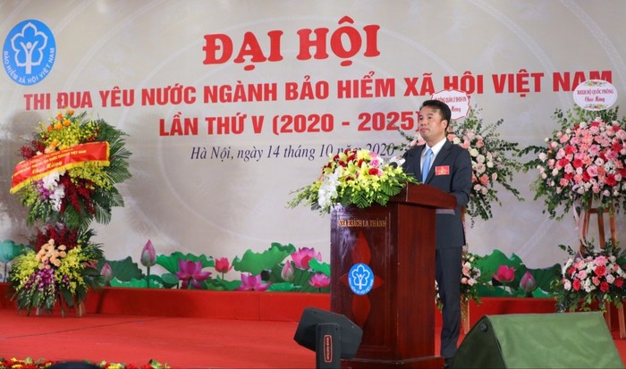 Tổng Giám đốc Nguyễn Thế Mạnh phát biểu tại Đại hội.