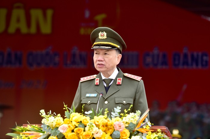 Đại tướng Tô Lâm phát biểu tại buổi lễ. Ảnh: VGP/Nhật Bắc