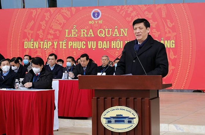 Bộ trưởng Bộ Y tế Nguyễn Thanh Long phát biểu tại buổi lễ. Ảnh: Trần Minh