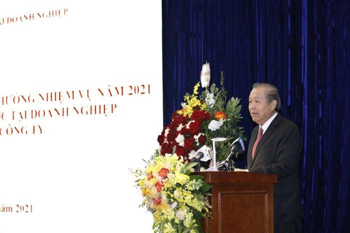 Phó Thủ tướng Thường trực Chính phủ Trương Hòa Bình phát biểu chỉ đạo hội nghị. (Ảnh: VGP/Lê Sơn).