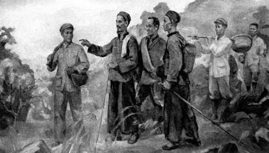 Ngày 28/1/1941, Bác Hồ từ Trung Quốc về nước và ở tại Pác Bó (Cao Bằng), trực tiếp lãnh đạo cách mạng. (Tranh tư liệu/TTXVN phát)