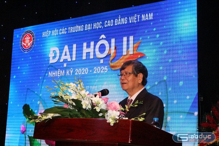 Tân Chủ tịch Hiệp hội Các trường đại học, cao đẳng Việt Nam – Tiến sĩ Vũ Ngọc Hoàng (ảnh: Tùng Dương)