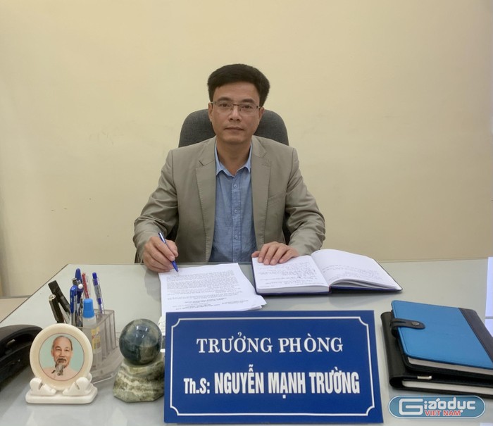 Ông Nguyễn Mạnh Trường - Trưởng phòng Tổ chức Hành chính, Trường cao đẳng xây dựng Nam Định (Ảnh: Nhà trường cung cấp)