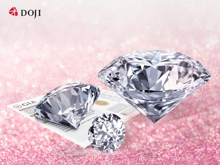 Bộ sưu tập Kim Cương viên “Bách lộc Trường cửu” của DOJI với với những viên kim cương kích thước siêu đẹp - tổng 9 nút (4.5mm; 5.4mm; 6.3mm; 7.2mm; 8.1mm; 9.0mm).