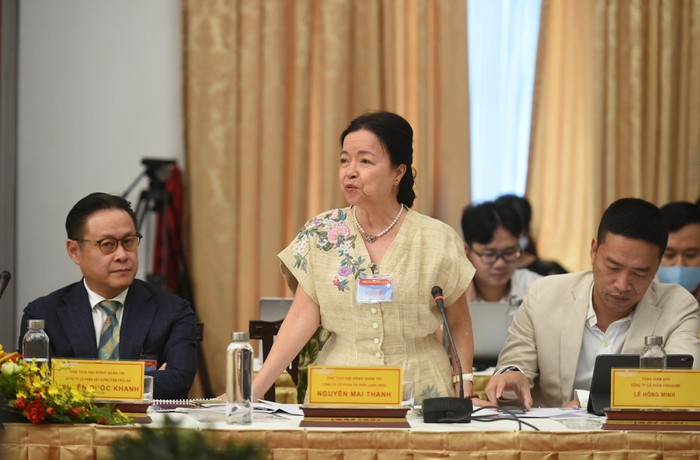 Bà Nguyễn Mai Thanh, Chủ tịch Hội đồng quản trị Công ty cơ điện REE: Cần nhiều hơn chỉ số hạnh phúc bên cạnh chỉ số kinh tế. Ảnh: VGP/Quang Hiếu