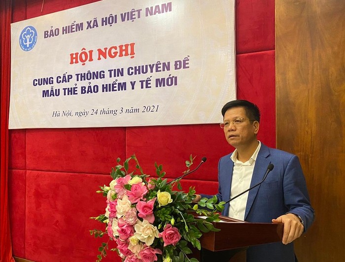 Ông Trần Đình Liệu - Phó Tổng Giám đốc Bảo hiểm xã hội Việt Nam phát biểu khai mạc hội nghị.