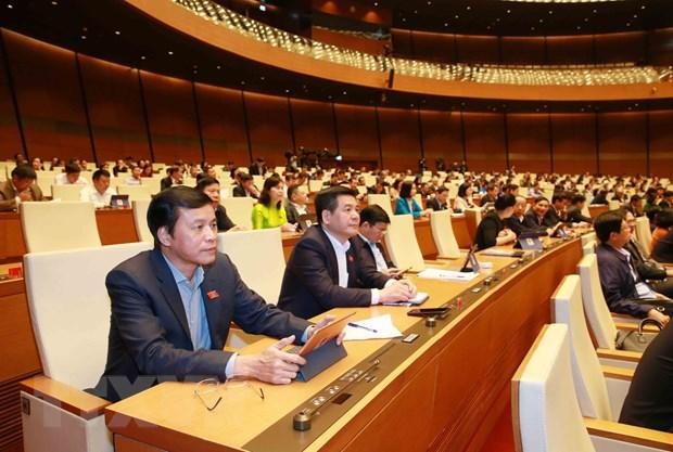 Đoàn đại biểu Quốc hội tỉnh Thái Bình tại kỳ họp. (Ảnh: Phương Hoa/ TTXVN)