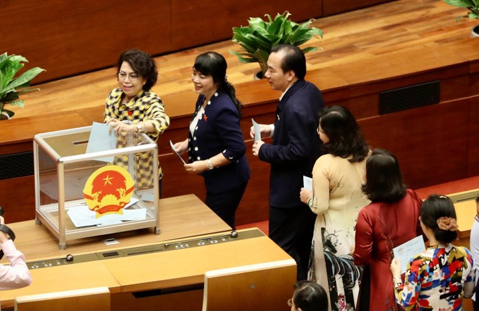 Trong hôm nay (7/4), Quốc hội xem xét phê chuẩn việc miễn nhiệm một số Phó Thủ tướng, một số Bộ trưởng và thành viên khác của Chính phủ. (Ảnh: VGP/Nhật Bắc)