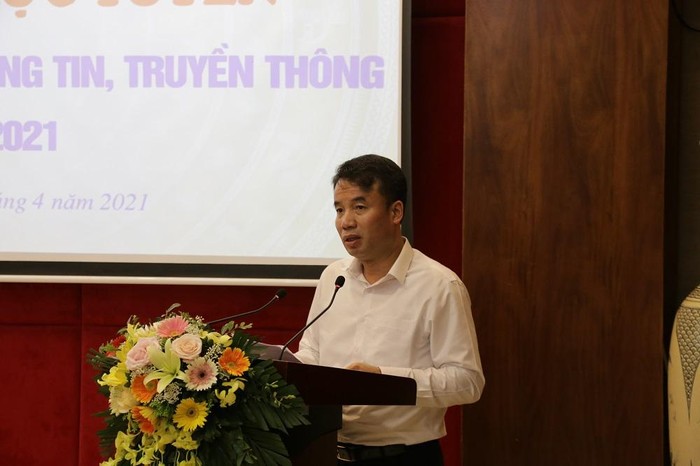 Ông Nguyễn Thế Mạnh - Tổng Giám đốc Bảo hiểm xã hội Việt Nam phát biểu tại hội nghị.