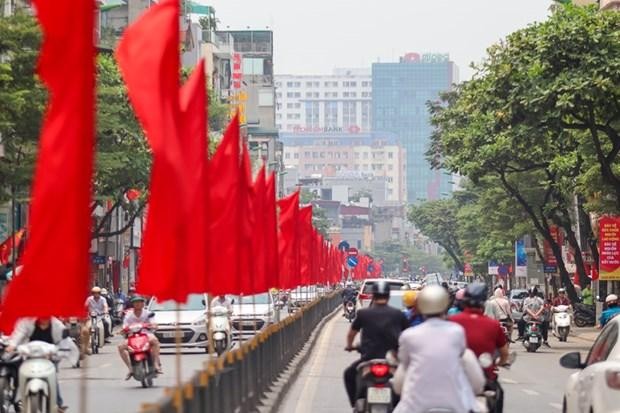 Một tuyến đường ở Hà Nội. (Nguồn: Vietnam+)