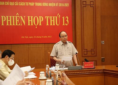 Chủ tịch nước Nguyễn Xuân Phúc phát biểu khai mạc Phiên họp. Ảnh: VGP/Lê Sơn