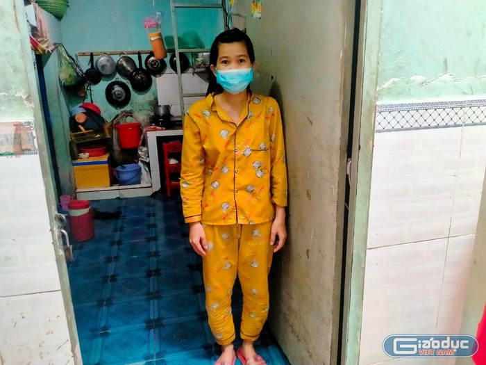 Chị Nguyễn Thị Bích Hạnh hiện đang ở trọ nhà anh Tùng. Ảnh: Nhân vật cung cấp