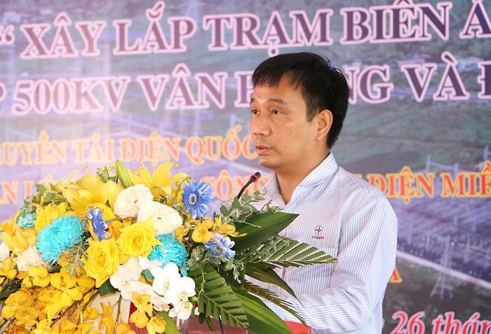 Ông Nguyễn Tuấn Tùng – Chủ tịch Hội đồng thành viên EVNNPT phát biểu tại buổi lễ phát động