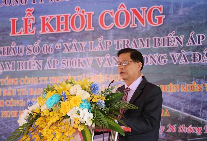 Ông Nguyễn Tấn Tuân – Chủ tịch Uỷ ban nhân dân tỉnh Khánh Hòa phát biểu tại lễ phát động