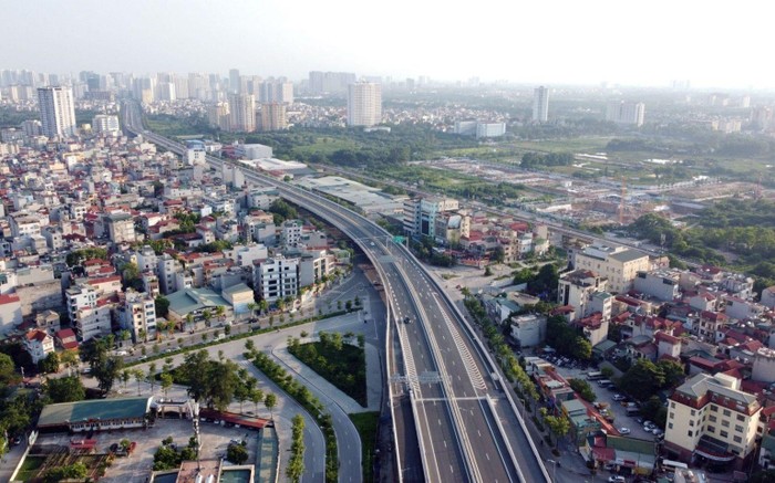 Tuyến đường Vành đai 3 của thủ đô Hà Nội. (Ảnh: Huy Hùng/TTXVN)